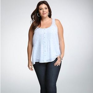 TORRID Light Blue Floral Blouse